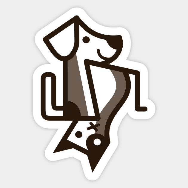 Dog and Cat Friends Sticker by Johnitees